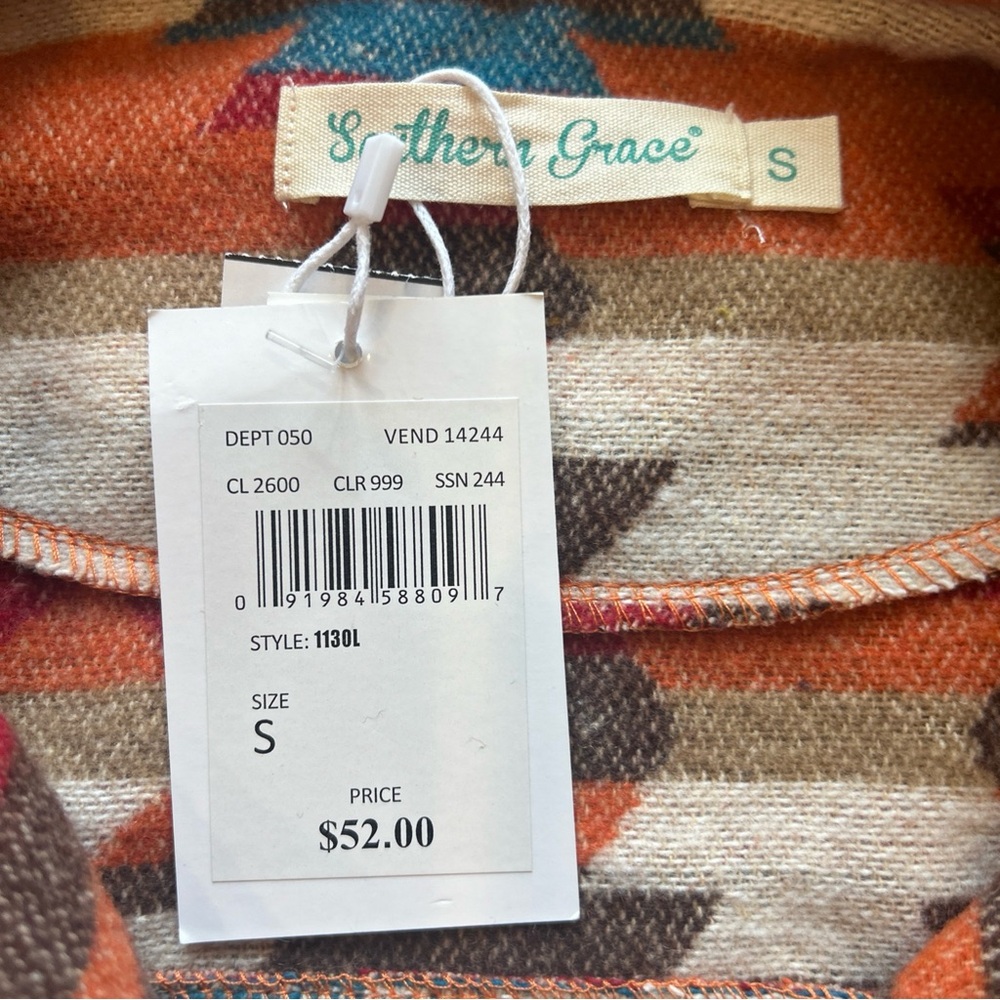 Southern Grace Colorful Patterned Shacket - Picture 2 of 7